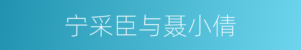 宁采臣与聂小倩的同义词