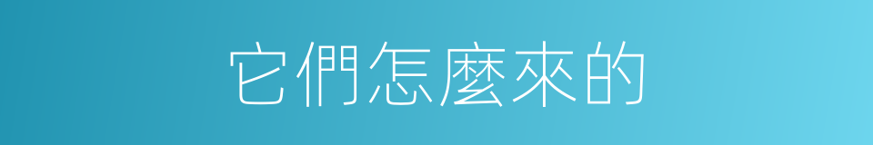 它們怎麼來的的同義詞