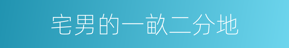 宅男的一畝二分地的同義詞