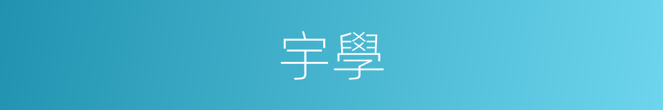 宇學的同義詞