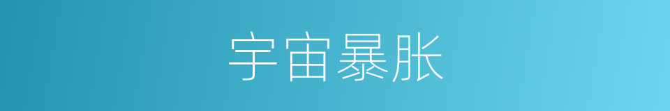 宇宙暴胀的同义词