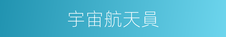 宇宙航天員的同義詞