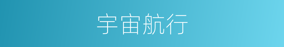 宇宙航行的意思