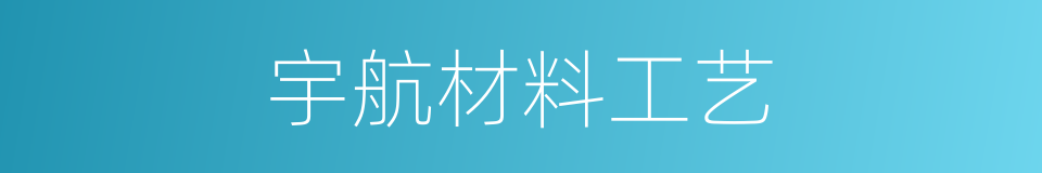 宇航材料工艺的同义词