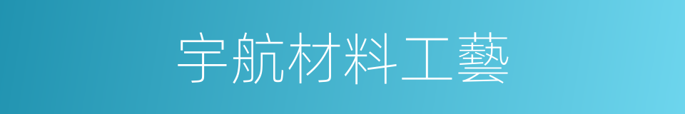 宇航材料工藝的同義詞