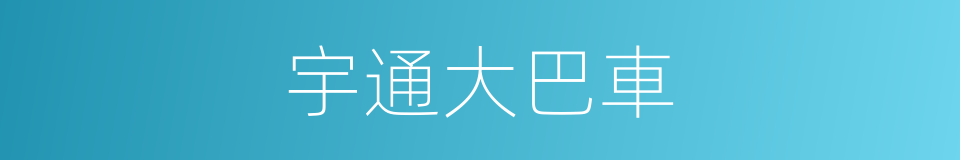 宇通大巴車的同義詞