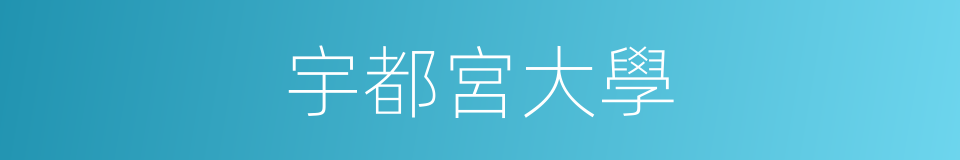 宇都宮大學的同義詞