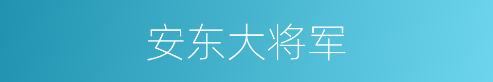 安东大将军的同义词