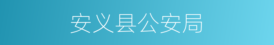 安义县公安局的同义词