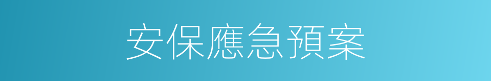 安保應急預案的同義詞