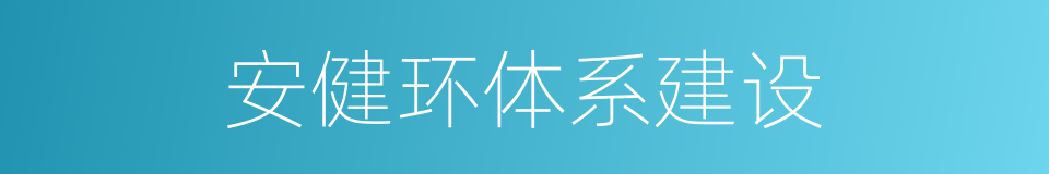 安健环体系建设的同义词