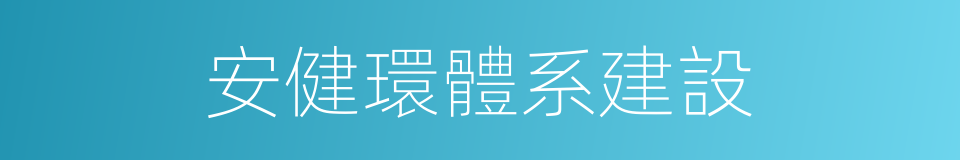 安健環體系建設的同義詞