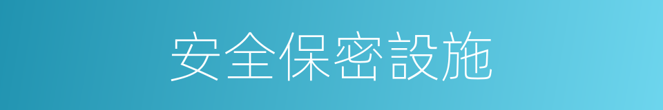 安全保密設施的同義詞
