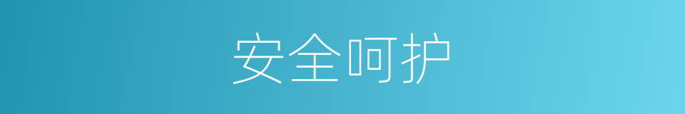 安全呵护的同义词