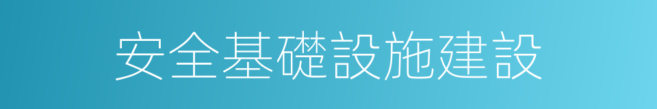 安全基礎設施建設的同義詞