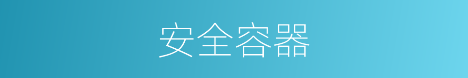 安全容器的同义词