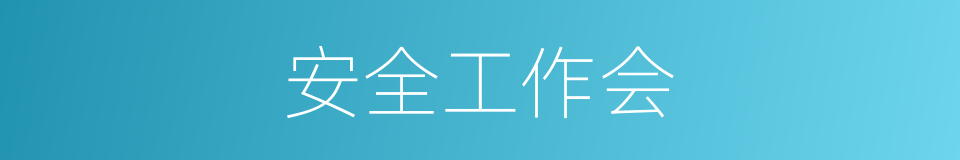 安全工作会的同义词