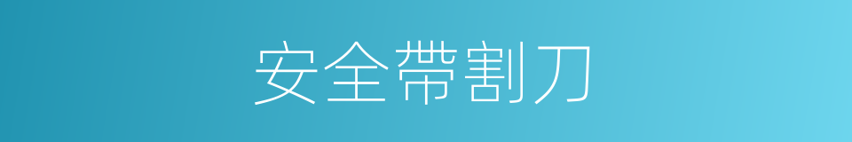 安全帶割刀的同義詞