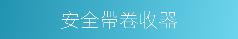 安全帶卷收器的同義詞