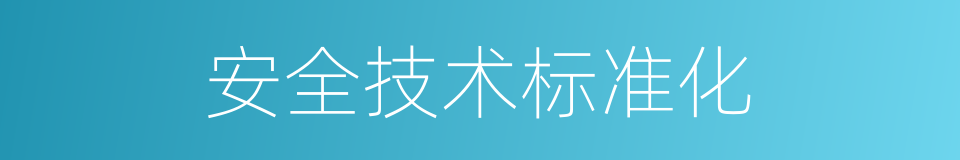 安全技术标准化的同义词