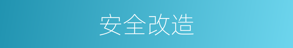 安全改造的同义词
