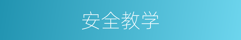 安全教学的同义词