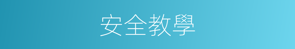 安全教學的同義詞
