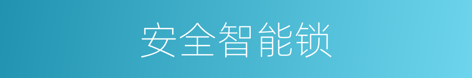 安全智能锁的同义词
