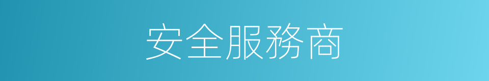 安全服務商的同義詞