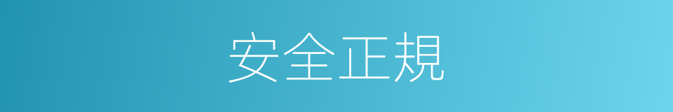 安全正規的同義詞