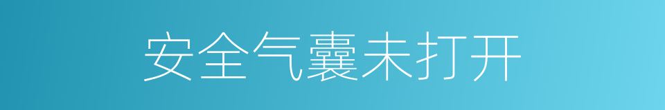安全气囊未打开的同义词