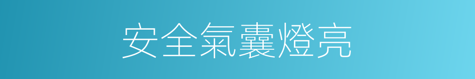 安全氣囊燈亮的同義詞