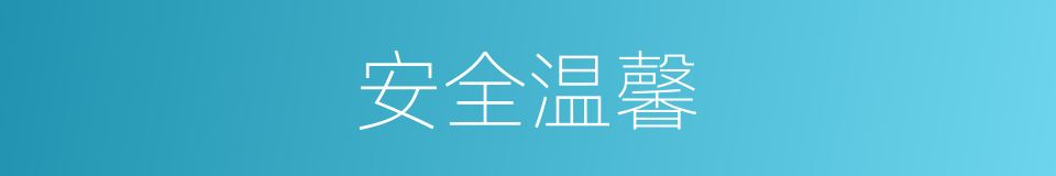 安全温馨的同义词