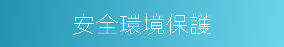 安全環境保護的同義詞