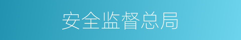 安全监督总局的同义词
