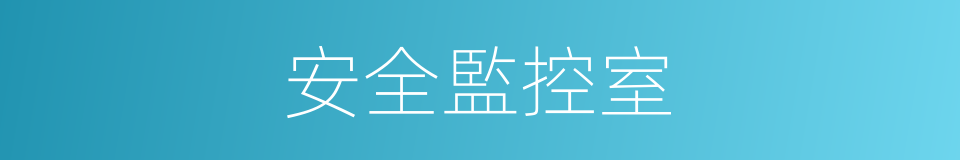 安全監控室的同義詞