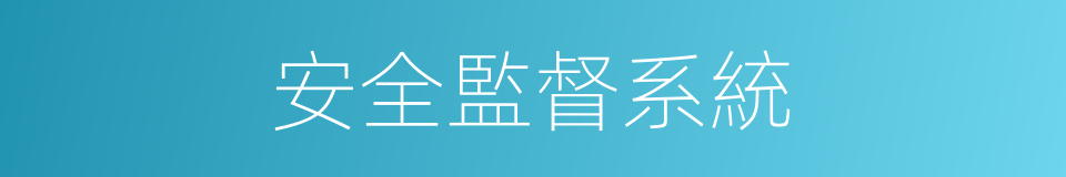 安全監督系統的同義詞