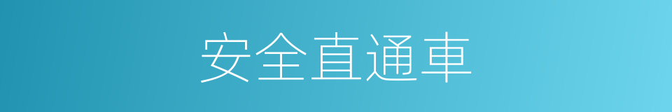安全直通車的同義詞