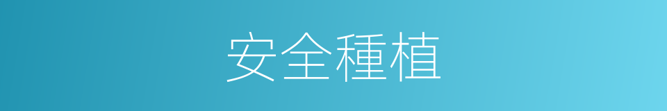 安全種植的同義詞