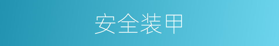 安全装甲的同义词