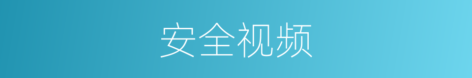 安全视频的同义词