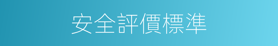 安全評價標準的同義詞