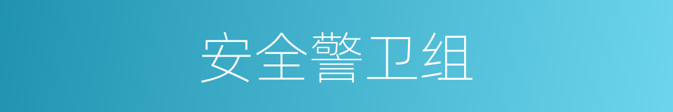 安全警卫组的同义词