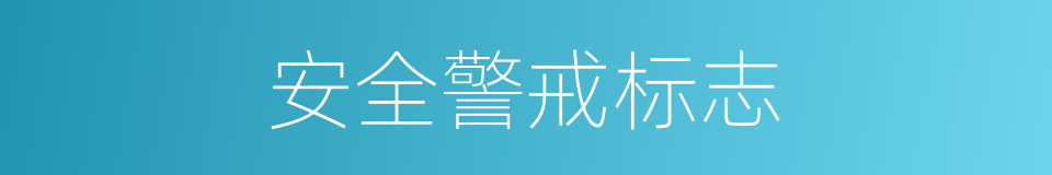 安全警戒标志的同义词