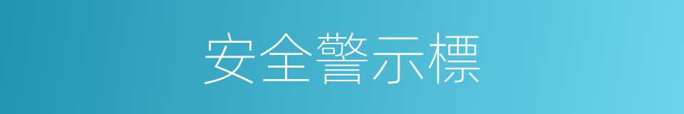 安全警示標的同義詞