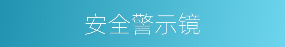 安全警示镜的同义词