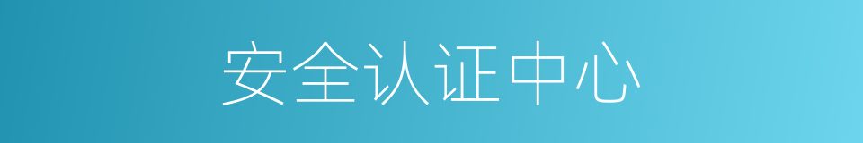 安全认证中心的同义词
