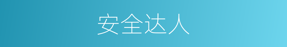 安全达人的同义词
