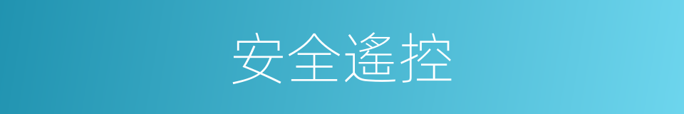 安全遙控的同義詞