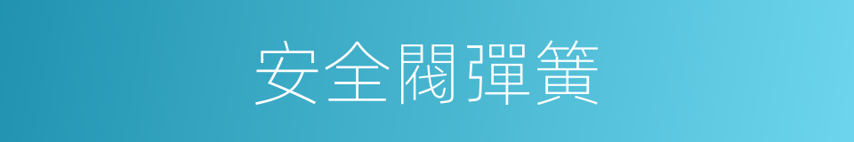安全閥彈簧的同義詞